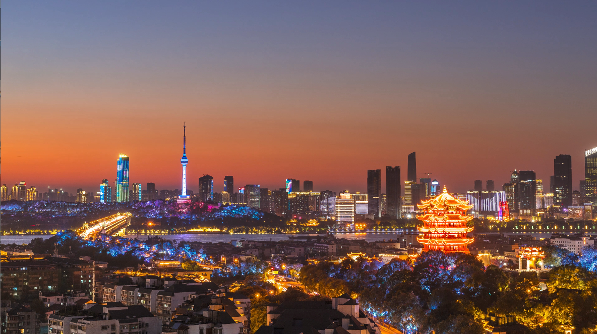 武汉城市地标延时视频